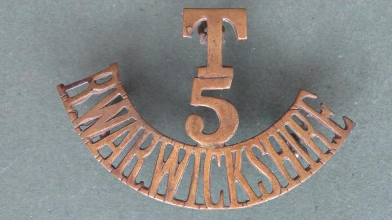 British Army 5th Territorial Battalion, The Royal Warwickshire Regiment, Shoulder Title
