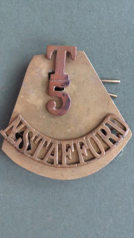 British Army 5th Territorial Battalion, The North Staffordshire Regiment Shoulder Title