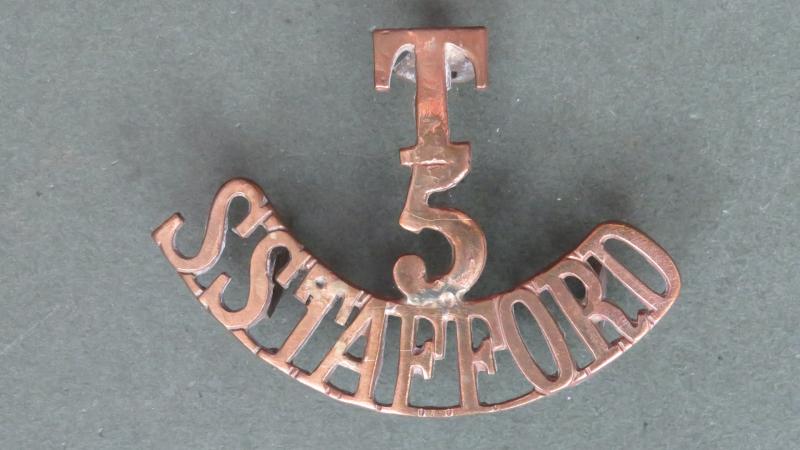 British Army The 5th Territorial Battalion, South Staffordshire Regiment Shoulder Title