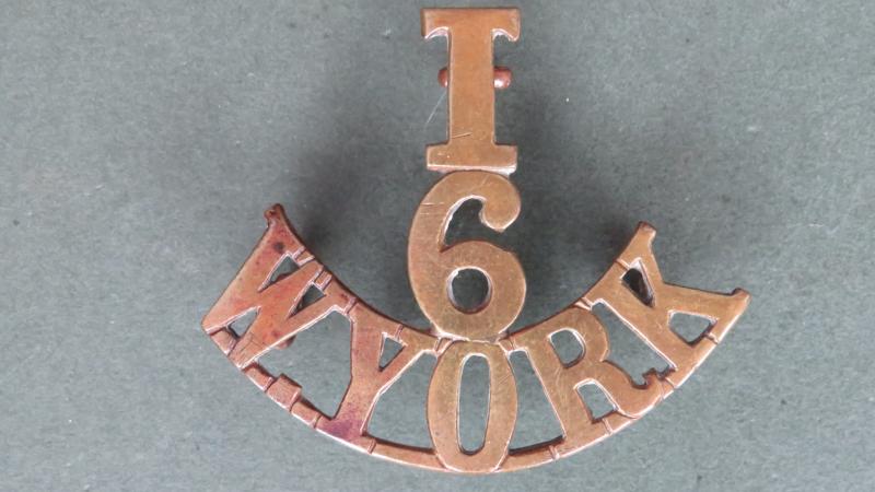 British Army 6th Territorial Battalion, The West Yorkshire Regiment Shoulder Title