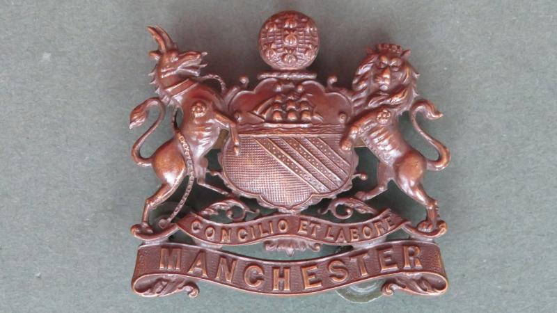 British Army The Manchester Regiment Officers Service Dress Cap Badge