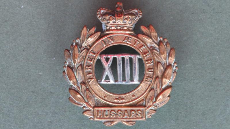 British Army Victorian Period The 13th Hussars Cap Badge
