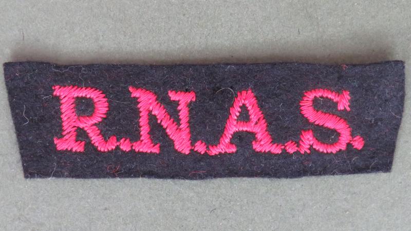 Royal Navy WW1 Period Royal Naval Air Service Shoulder Title
