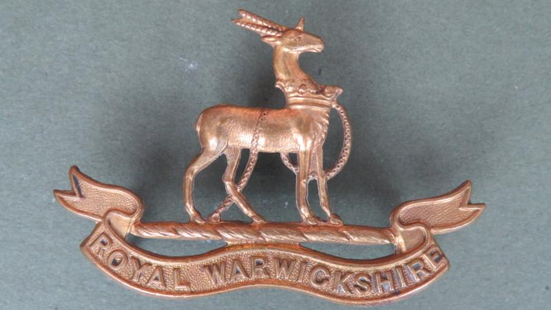 British Army The Royal Warwickshire Regiment Officers Tropical Dress Collar Badge
