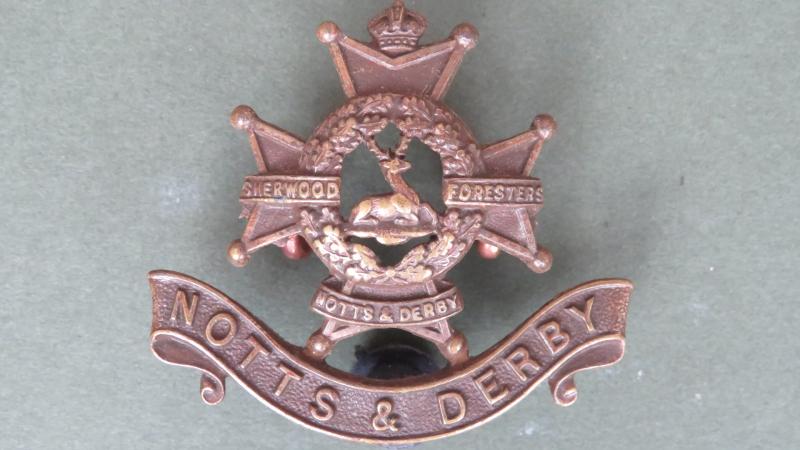 British Army The Sherwood Foresters (Nottinghamshire & Derbyshire Regiment) Officers Service Dress Collar Badge