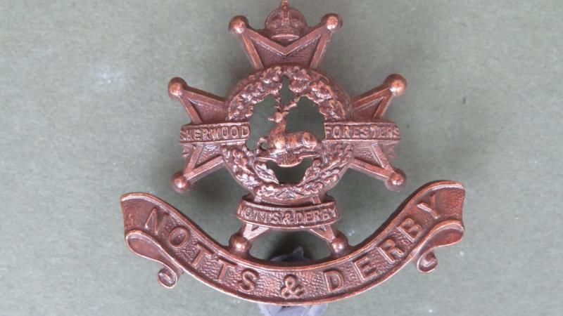 British Army The Sherwood Foresters (Nottinghamshire & Derbyshire Regiment) Officers Service Dress Collar Badge