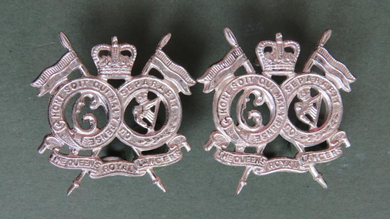 British Army 16th/5th The Queen's Royal Lancers Officers Collar Badges