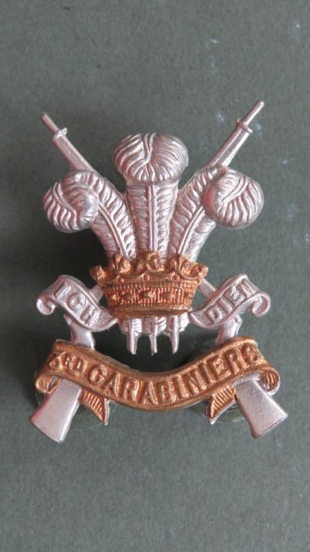 British Army 3rd Carabiniers (Prince of Wales's Dragoon Guards) Collar Badge