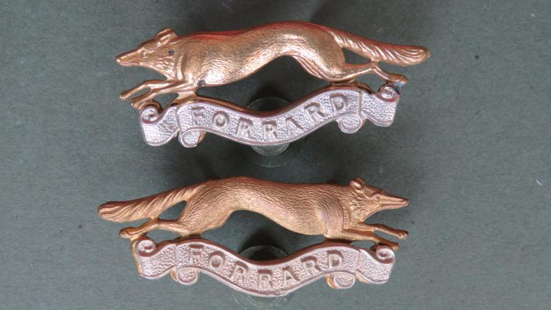 British Army The East Riding of Yorkshire Yeomanry Collar Badges