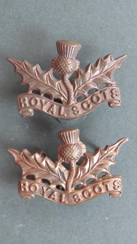 British Army The Royal Scots (The Royal Regiment) Collar Badges