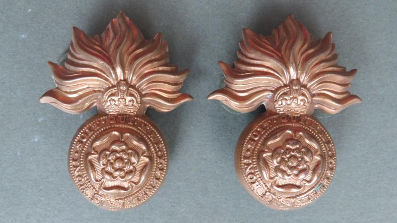 British Army The Royal Fusiliers (City of London Regiment) Collar Badges