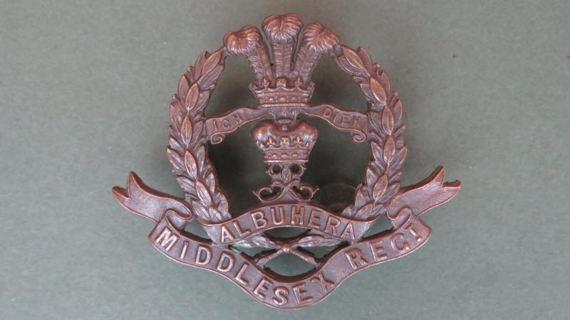 British Army The Middlesex Regiment Officers' Service Dress Collar Badge
