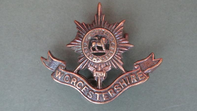 British Army The Worcestershire Regiment Pre 1923 Pattern Officers' Service Dress Collar Badge