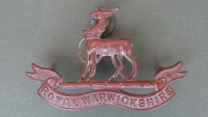 British Army The Royal Warwickshire Regiment Officers' Service Dress Collar Badge