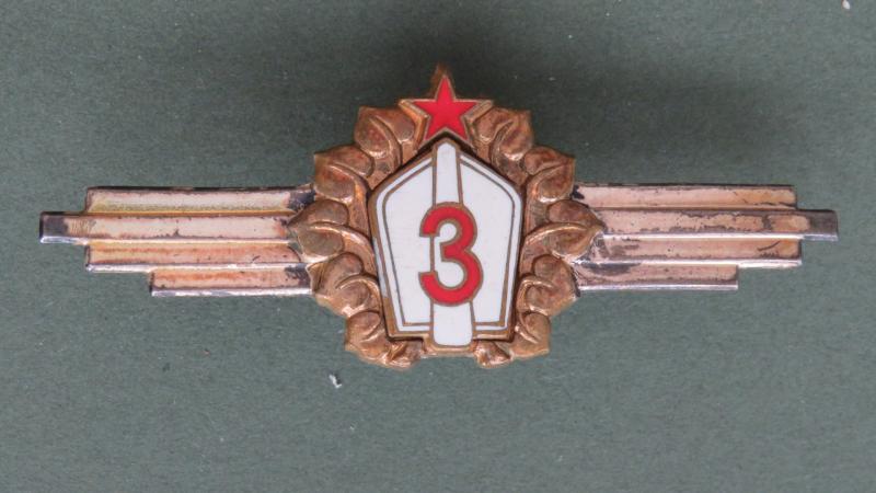 Czechoslovakia All Arms 1960's Period 3rd Class Proficiency Badge