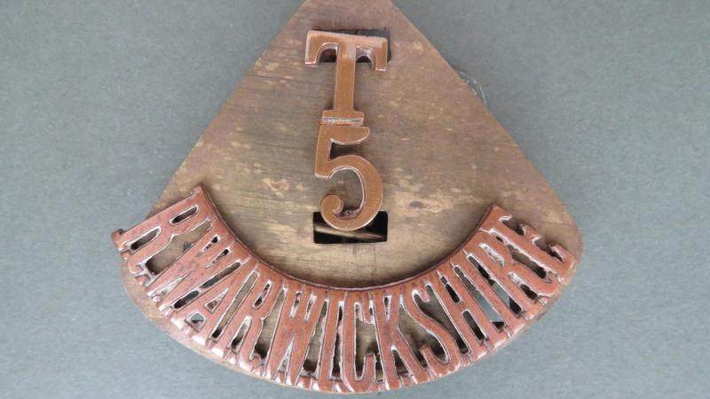British Army 5th Territorial Battalion, The Royal Warwickshire Regiment, Shoulder Title
