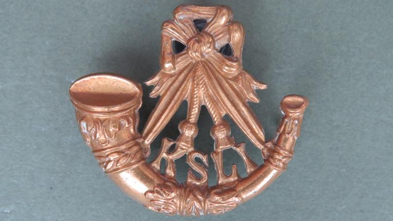 British Army The King's Shropshire Light Infantry Collar Badge