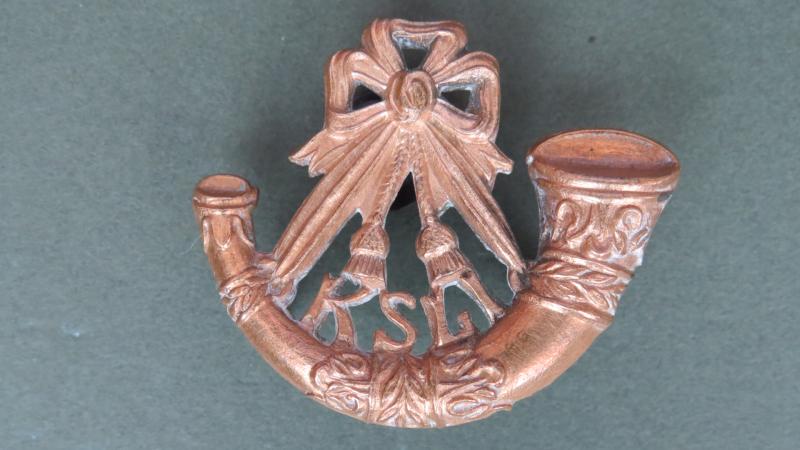 British Army The King's Shropshire Light Infantry Collar Badge