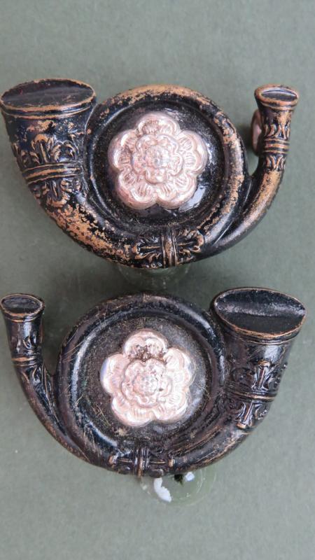British Army The King's Own Yorkshire Light Infantry Officers' Collar Badges