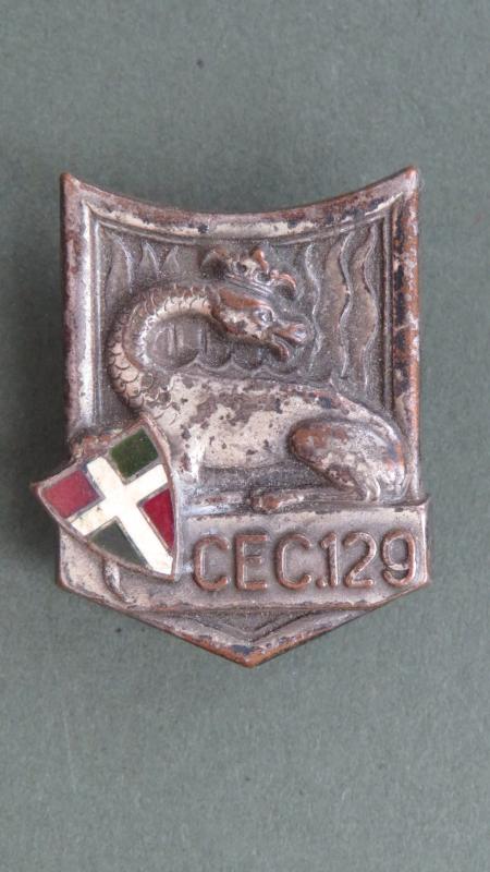 France C.E.C. 129 R.I.(Centre d'Entranement Commando Infantry Regiment) Pocket Crest