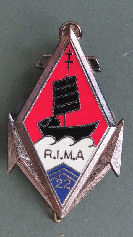 France 22° R.I.M.A. (22° Régiment d’Infanterie de Marine) Pocket Crest