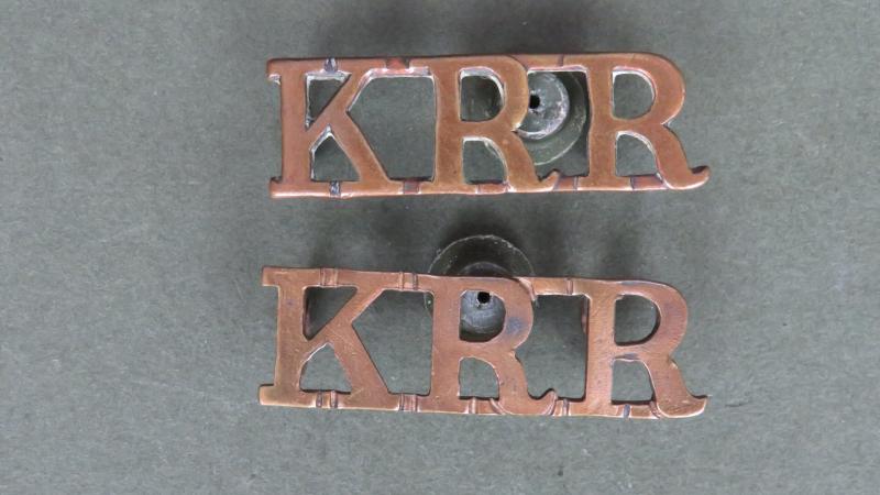 British Army The King's Royal Rifle Corps Shoulder Titles