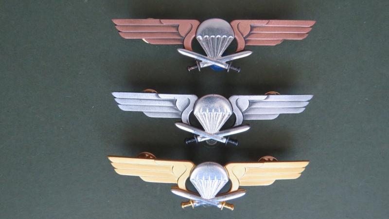 Finland 1st, 2nd & 3rd Class Parachute Wings Set