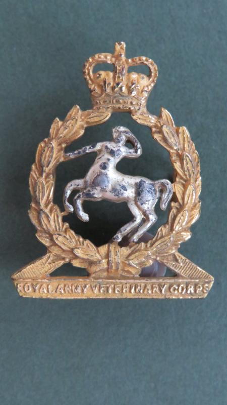 British Army Post 1953 Royal Army Veterinary Corps Officer's Service Dress Collar Badge