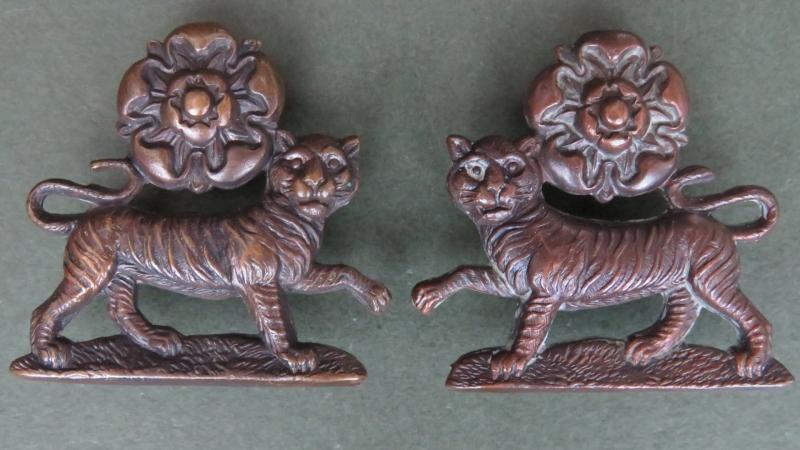 British Army The York and Lancaster Regiment Officer's Service Dress Collar BadgeS