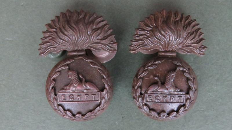 British Army The Lancashire Fusiliers Officer's Service Dress Collar Badges