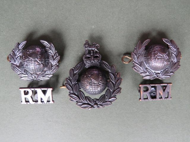 Royal Marines Post 1953 Marines Bronzed Badge Set