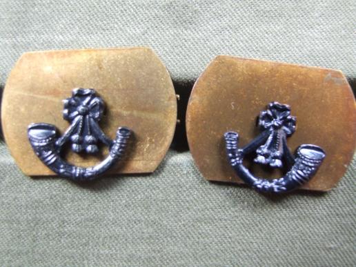 British Army Royal Green Jackets Collar Badges