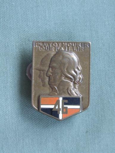 France Army 46e Regiment de Infanterie Pocket Crest