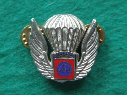 USA Army 82nd Airborne Division Basic Freefall Parachute Wings