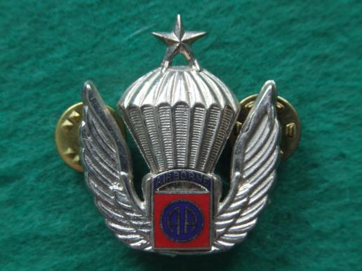 USA Army 82nd Airborne Division Senior Freefall Parachute Wings