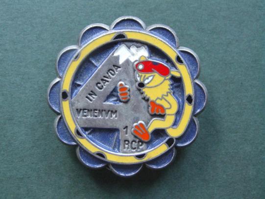 France 4 Company 1 R.C.P. (Regiment Chasseurs Parachutistes)  Pocket Crest