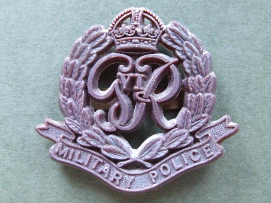 British Army WW2 Plastic Corps of Military Police Cap Badge