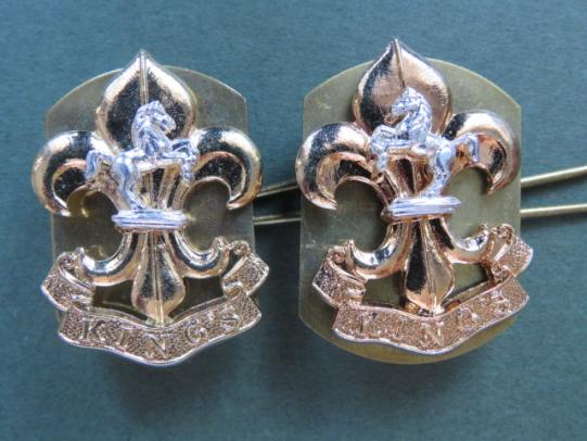 British Army The King's Regiment Collar Badges