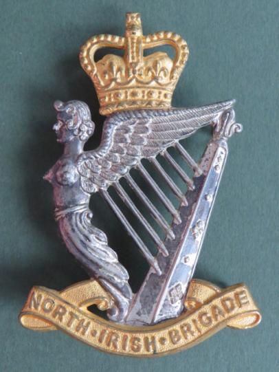 British Army North Irish Brigade Piper's Caubeen Hat Badge