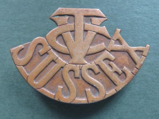 British Army 1st to 6th Volunteer Battalions Royal Sussex Regiment Shoulder Title