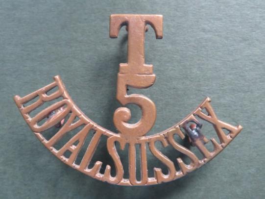 British Army 5th Territorial Battalion Royal Sussex Regiment Shoulder Title