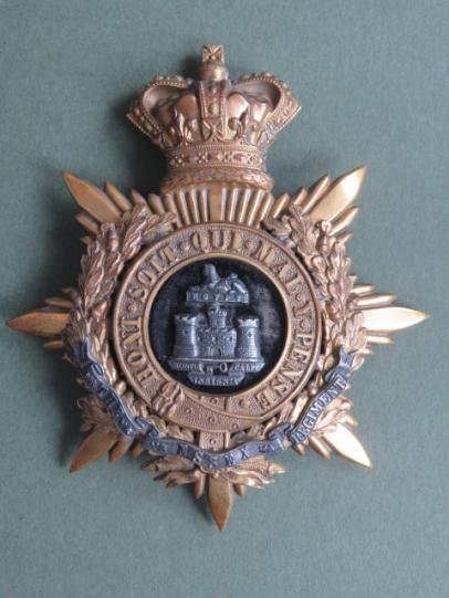 British Army The Essex Regiment Officer's 1881-1901 Helmet Plate