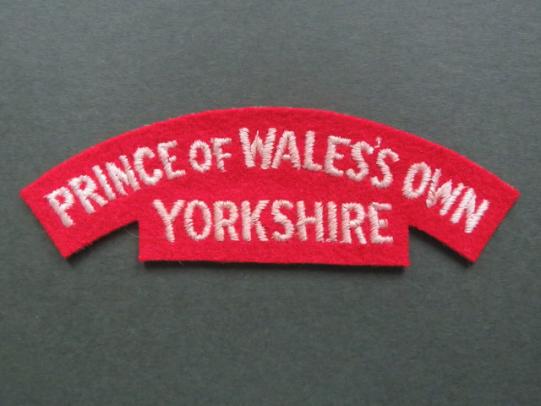 British Army The Prince of Wales's Own Yorkshire Regiment Shoulder Title