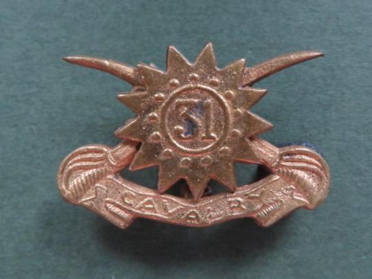 Pakistan Post 1947 31st Cavalry (Sprocketeers) Headdress Badge