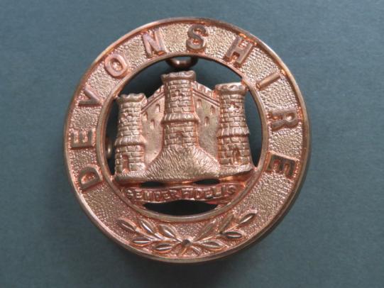 British Army The Devonshire Regiment Helmet Plate Centre