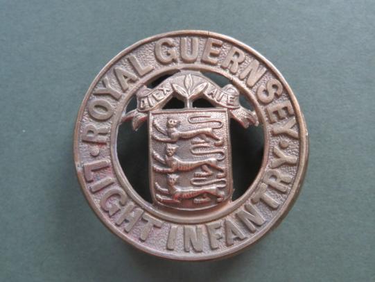 British Army Royal Guernsey Light Infantry Regiment Helmet Plate Centre