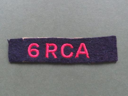 Canada Army 6th Royal Canadian Artillery Shoulder Title