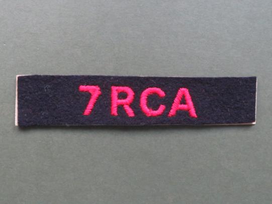 Canada Army 7th Royal Canadian Artillery Shoulder Title