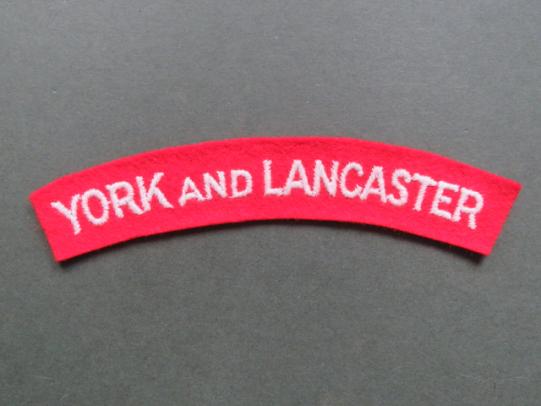 British Army WW2 The York & Lancaster Regiment Shoulder Title