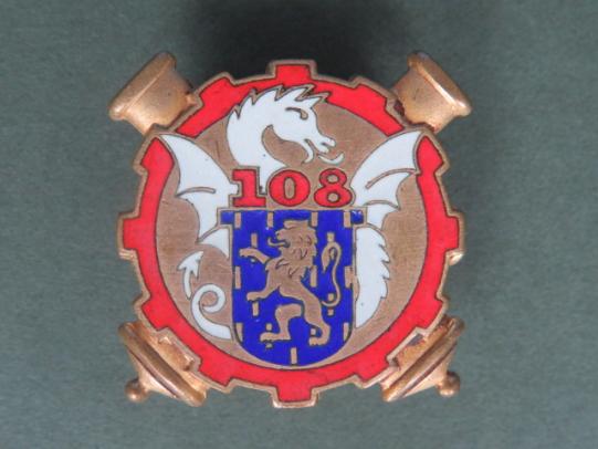 France Army WW2 108° Régiment d’Artillerie Pocket Crest